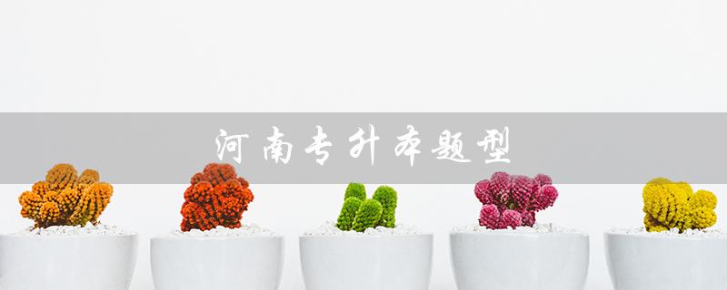 河南专升本题型（河南专升本题型分布是什么）